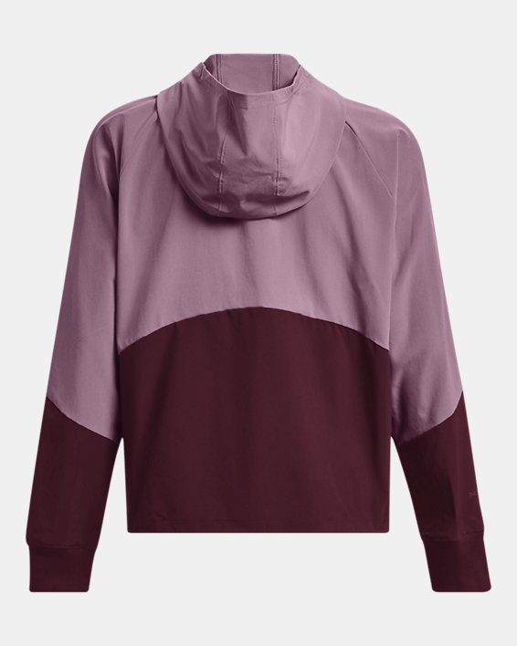 Women's UA Woven Full-Zip Jacket, Purple, pdpMainDesktop image number 6